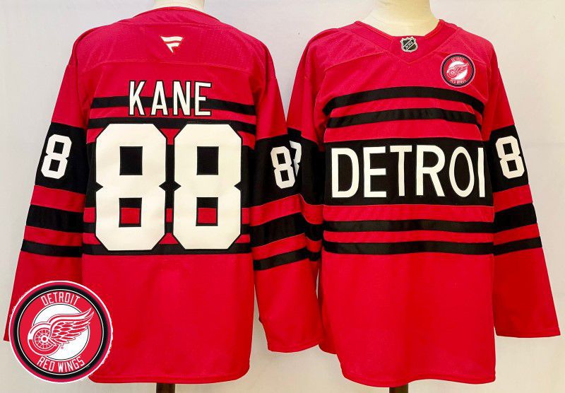 Men Detroit Red Wings #88 Kane Red Fanatics 2025 NHL Jersey style 6